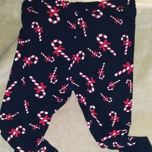 Women's 2x Christmas candy cane leggings